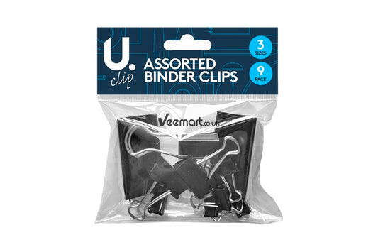 Martello Assorted Binder Clips 9pk