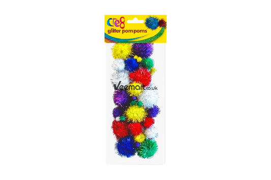 Martello Glitter Pom Poms