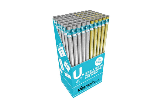 Martello Gold & Silver Holographic Giftwrap 2m x 70cm