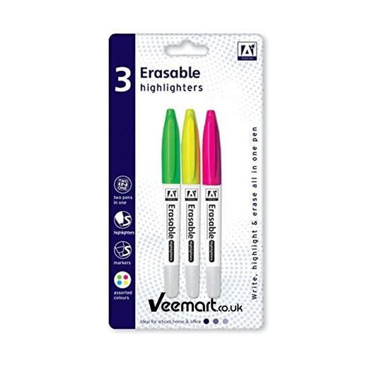 DG 3PK Erasable Highlighters