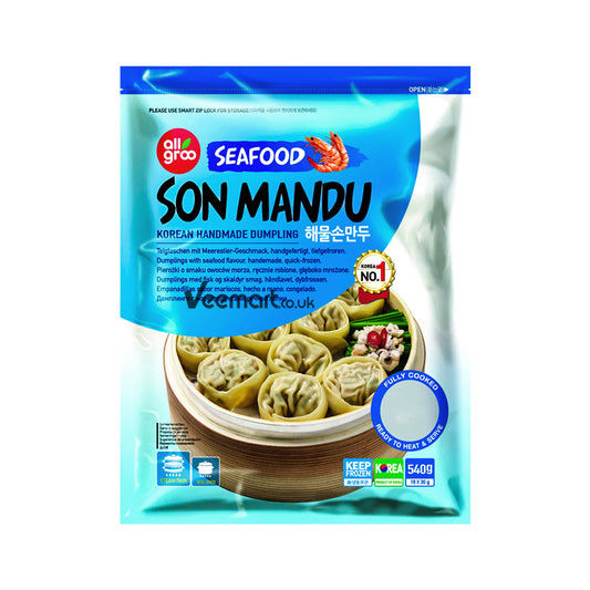 Allgroo Frozen Seafood Son Mandu Korean Handmade Dumpling 540g