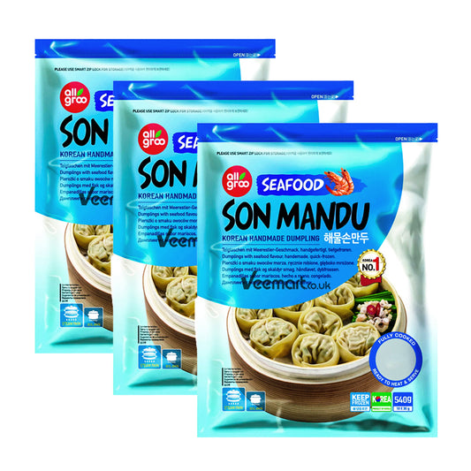 Allgroo Frozen Seafood Son Mandu Korean Handmade Dumpling 540g