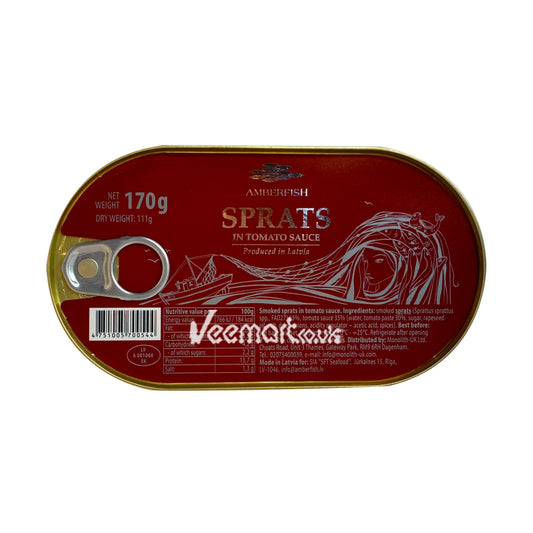 Amberfish Smoked Sprats In Tomato Sauce 170g