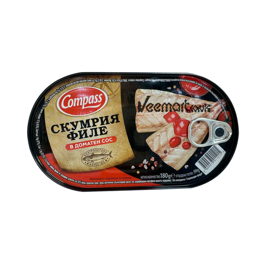 Compass Mackerel Fillet In Tomato Sauce 180g