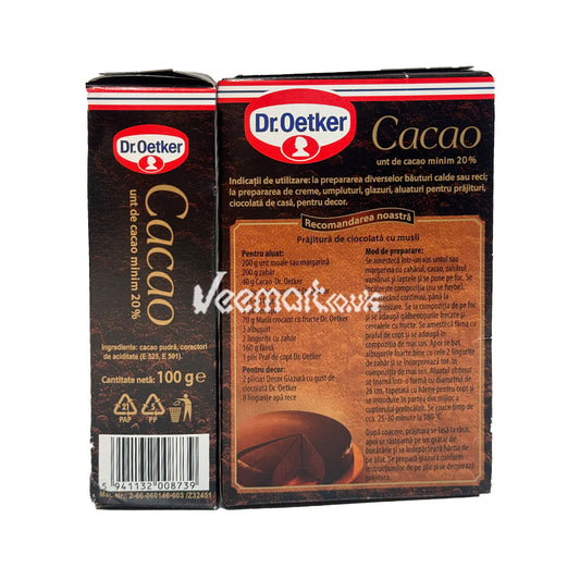 Dr. Oetker Cacao Neagra-Nou 100G