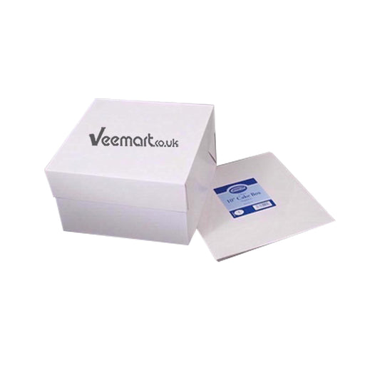 EH 10" White Staple less Cake Box