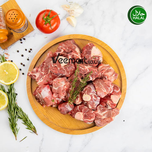 Fresh 100% Halal Diced Lamb Shoulder (With Bone)