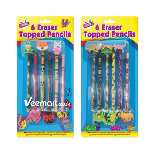 Tallon 6 Novelty Eraser Top Pencils