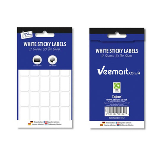 Tallon 510 White 19 x 12mm Sticky Labels