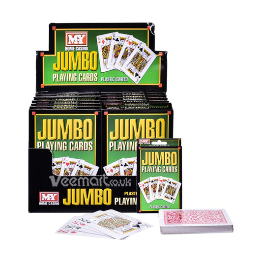 KandyToys Plastic Coated Jumbo Playing Cards
