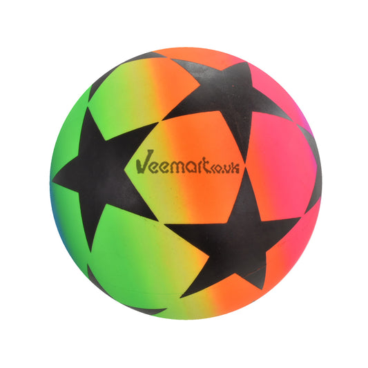 KandyToys 9" Large Stars Neon Ball Deflated - Net Bag