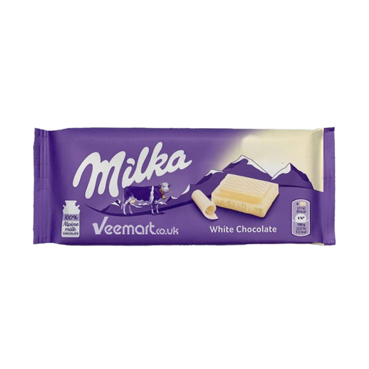 Milka White Chocolate Bar 100g