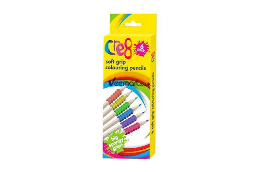 Martello Soft Grip Colouring Pencils, 6 Colours