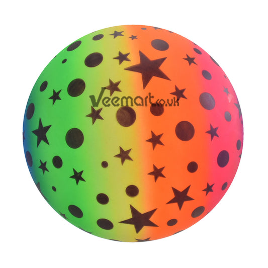 KandyToys 9"Rainbow Stars & Moons Ball - Deflated In Net Bag