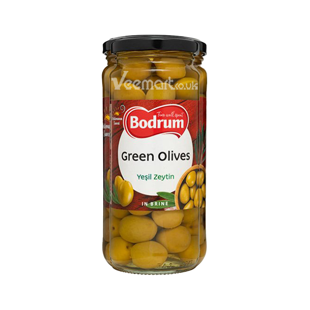 Bodrum Whole Green Olives In Brine 330g VeeMart