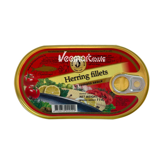 Brivais Vilnis Herring Fillets In Tomato Sauce 190g
