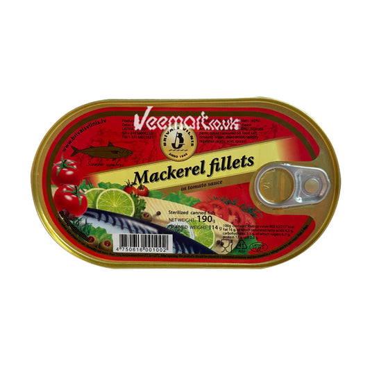 Brivais Vilnis Mackerel Fillet In Tomato 190g