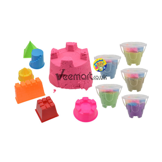 KandyToys Bucket Of Moving Sand 6 Assorted Colours