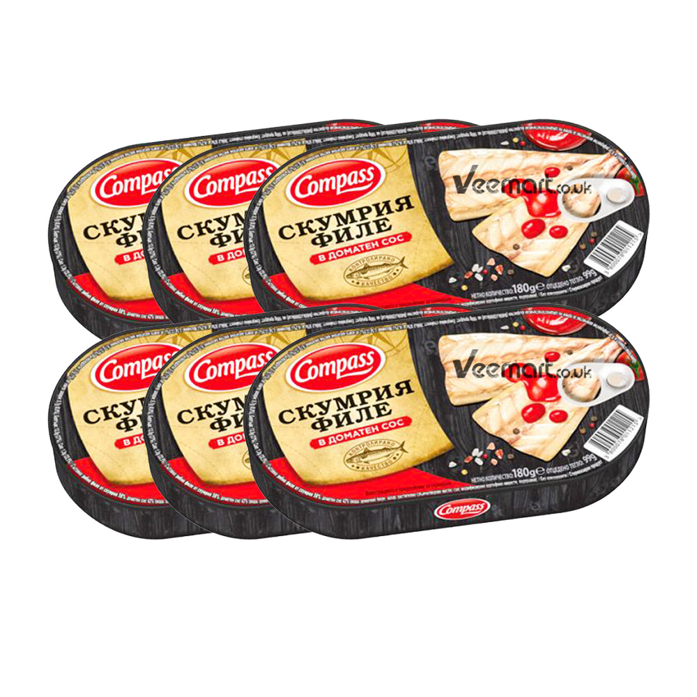 Compass Mackerel Fillet In Tomato Sauce 180g– VeeMart