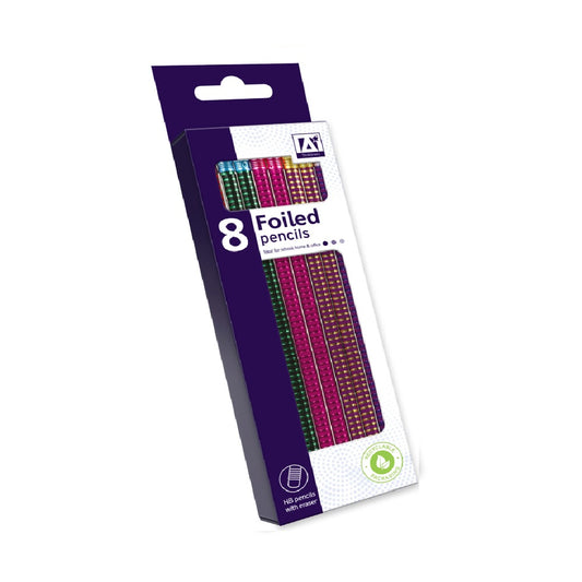 DG 8 Foiled Pencils with Erasers