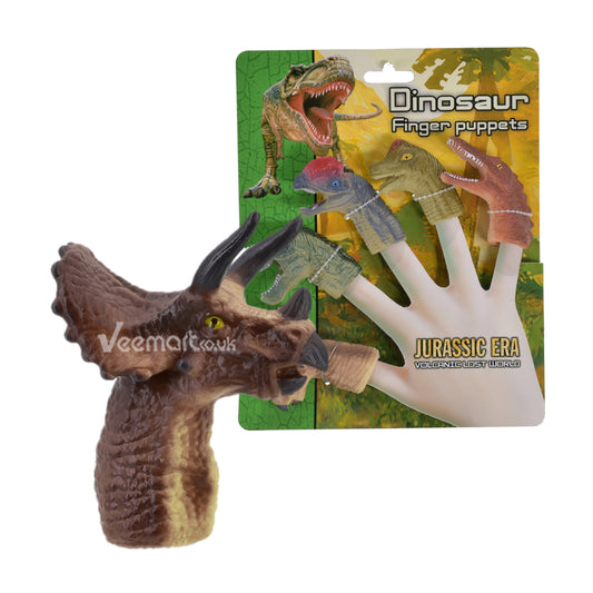 KandyToys Dinosaur 5pc Finger Puppets - Tie Card