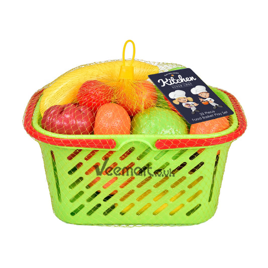 KandyToys Food Basket 23pc Playset Netted