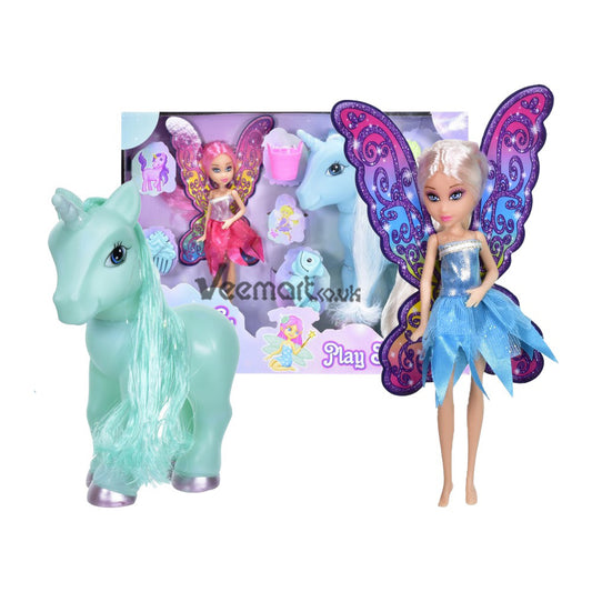 KandyToys Large Unicorn & Fairy Playset 3 Assorted