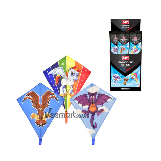 KandyToys 60cm x 70cm Nylon Diamond Kite