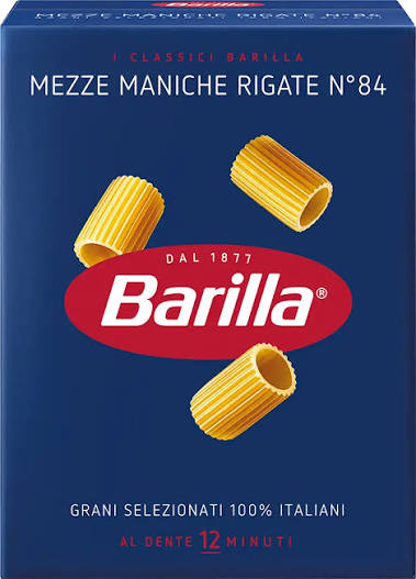 BARILLA MEZZE MANICHE RIGATE N 84 500G