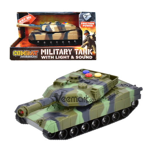 kandyToys Friction Military Tank with LIght & Sound